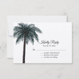 String Lights Palm Tree UAWG on Kraft Paper RSVP Karte