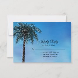 String Lights Palm Tree UAWG Wasserfarbe RSVP Karte