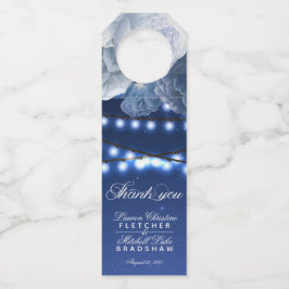 String lights Personalisiert Blue Wedding Vielen D Flaschenanhänger