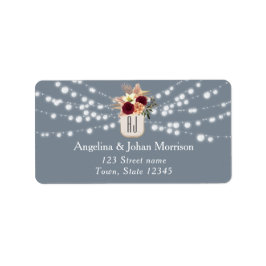 String Lights-Rücksendeadresse Adressaufkleber