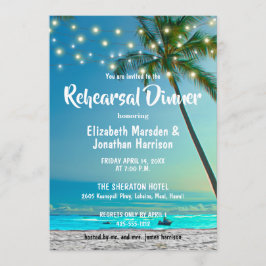 String Lights Tropical Beach Probe Dinner Einladung