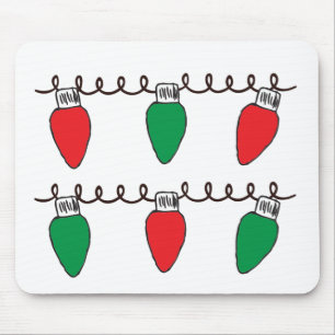 String Lights Zeichnend Weihnachts-Glühbirne Zeich Mousepad