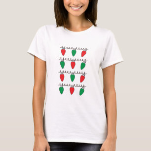 String Lights Zeichnend Weihnachts-Glühbirne Zeich T-Shirt