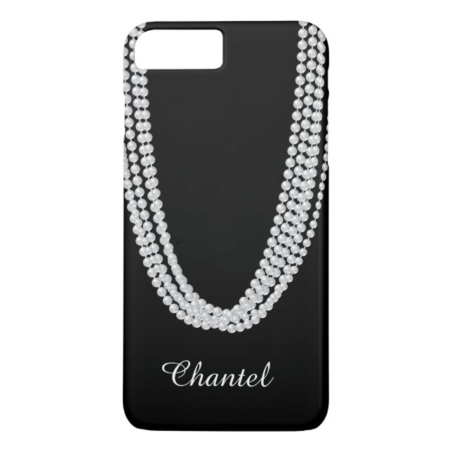 String of Pearls iPhone 7 Plus Case in weiß (Rückseite)