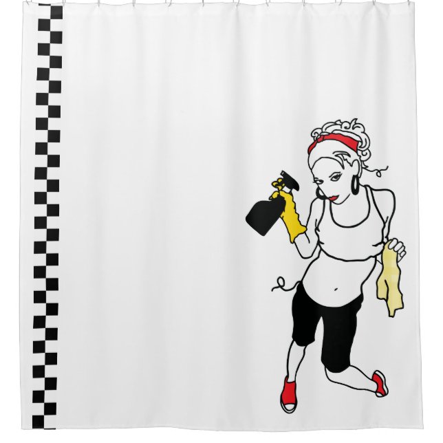 String sauber duschvorhang (Vorderseite)