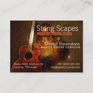 String Scapes Guitar 2011 Kalender Biz Cards Visitenkarte