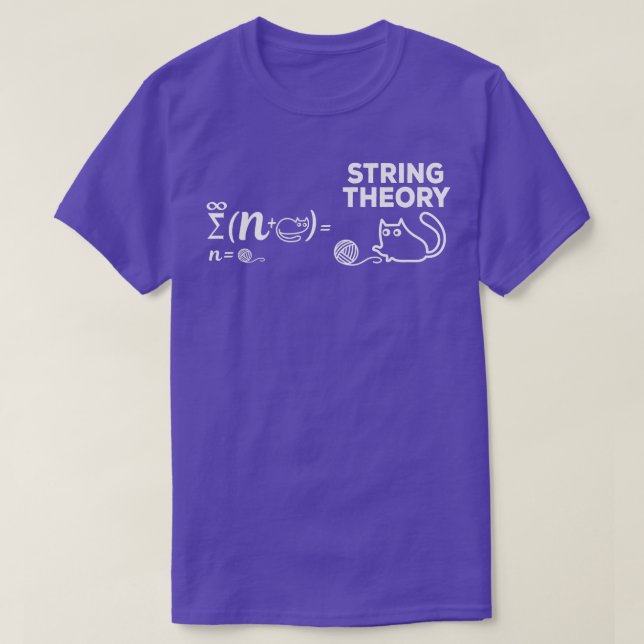 String Theory Equation Cat Lover Physics Enthusias T-Shirt (Design vorne)