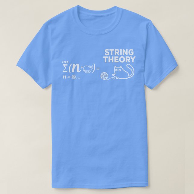 String Theory Equation Cat Lover Physics Enthusias T-Shirt (Design vorne)