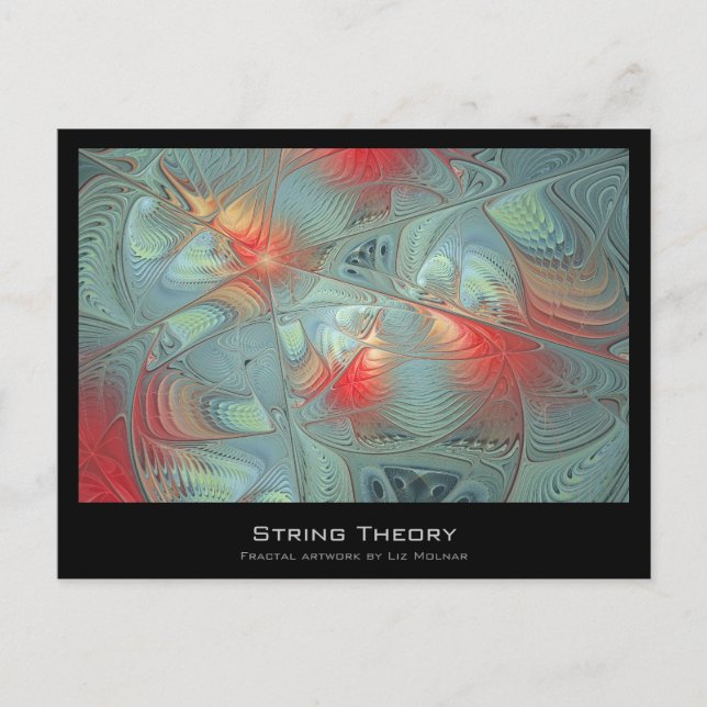 String Theory Fraktal Artist Card Postkarte (Vorderseite)