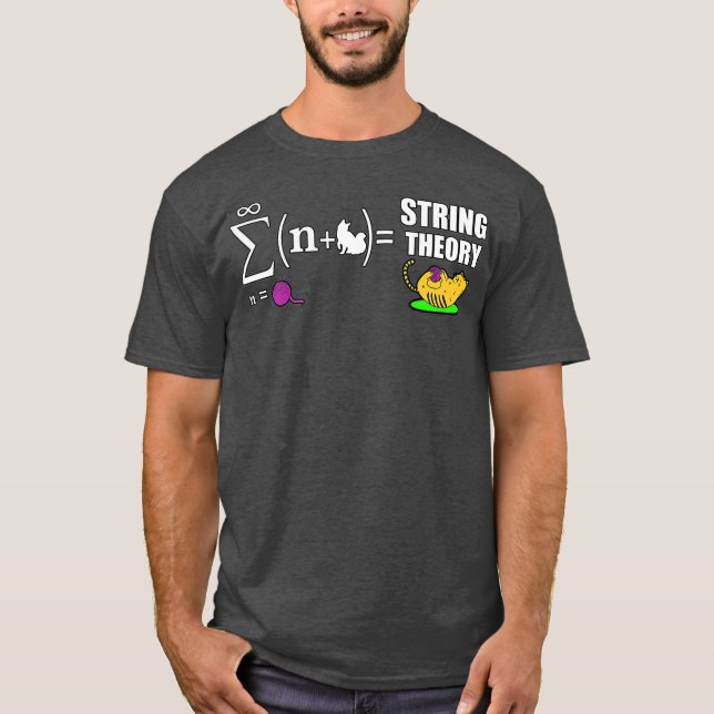 String Theory Funny Cat Science Quantum Physics T-Shirt (Vorderseite)