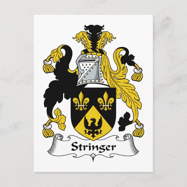 Stringer Familienwappen Postkarte (Vorderseite)