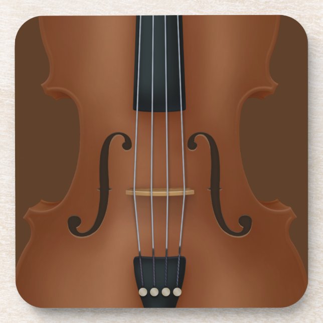 Stringinstrument Violine Viola Detail Getränkeuntersetzer (Vorderseite)