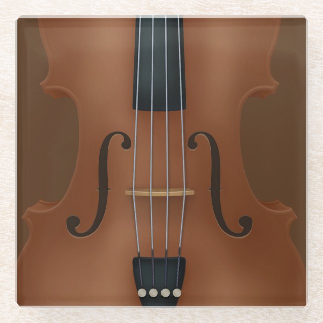 Stringinstrument Violine Viola Detail Glasuntersetzer (Vorderseite)