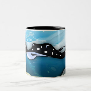 Stringray (Manta Ray) Painting-Tasse Zweifarbige Tasse