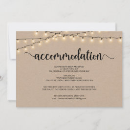 Strings Lights Kraft, Unterkunftskarte Einladung