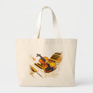 Strings und Keys_ Jumbo Stoffbeutel
