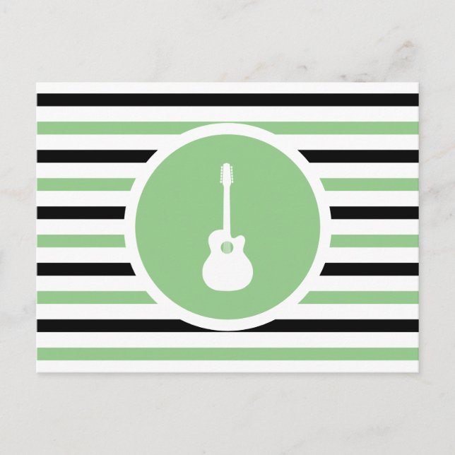 Strip Chic akustisch Gitarre Postcard Postkarte (Vorderseite)