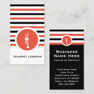 Strip Chic Trumpet Business Card Visitenkarte