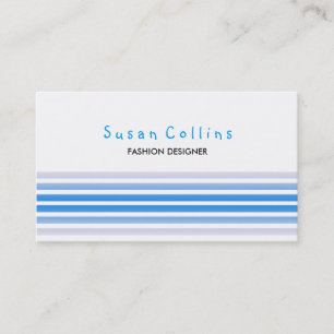 Strip Clean Fashion Royal Blue Simple Visitenkarte
