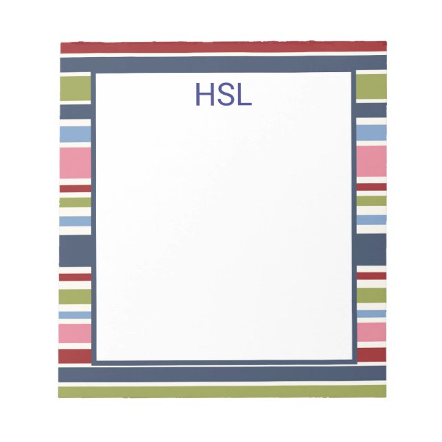 Strip Deep Hues Notepad Notizblock (Vorderseite)