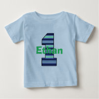 Strip First Birthday Boy T - Shirt