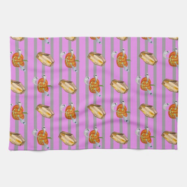Strip Halloween Geschirrtuch (Horizontal)