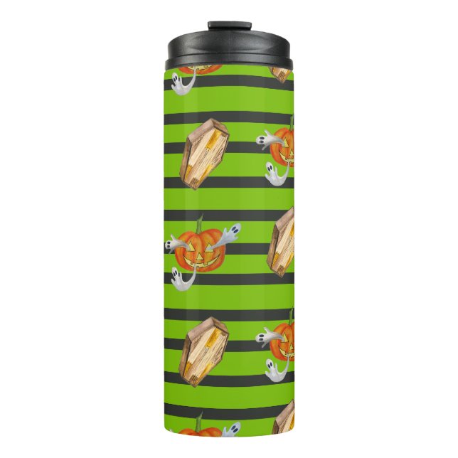 Strip Halloween Thermosbecher (Vorderseite)