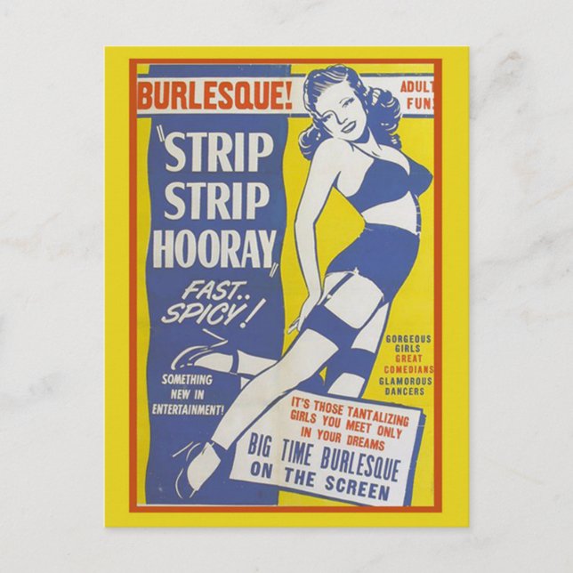 Strip Tease Girls show Postcard Postkarte (Vorderseite)