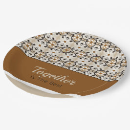 Stripe Accented Designer Pappteller