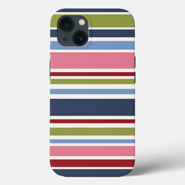 Stripe Deep Hues Tough Case-Mate iPhone Case (Rückseite)