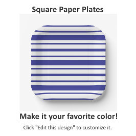 Stripe Design Muster Quadratisch Pappteller