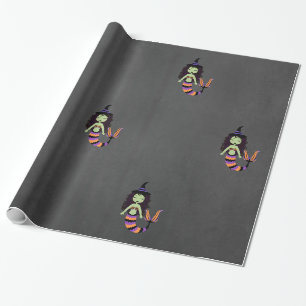 Stripe Halloween Meerjungfrau Hexe WRAP Geschenkpapier