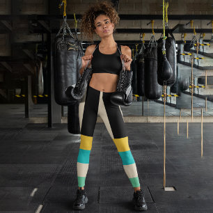 Stripe Multicolor Capri Leggings