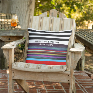 Stripe Retrolinien Horizontal handbemalt DIY Kissen