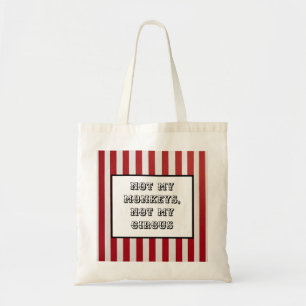 Stripe Tote Bag – „Nicht meine Affen, nicht mein Z Tragetasche