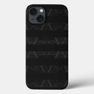 Striped Argyle Embellished Black iPhone 13 Hülle