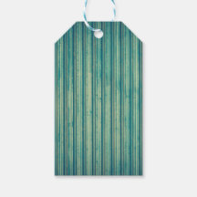 Striped Blue Metal Lines Gift Tags
