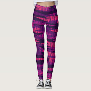 Striped Camouflage: Abstraktes geometrisches Muste Leggings