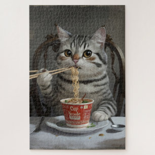 Striped Cat Spaß Cup Noodles