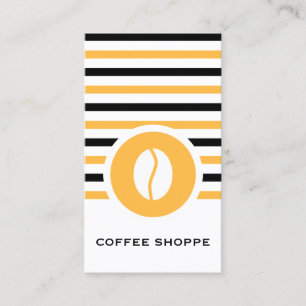 Striped chic Kaffeebar Visitenkarte