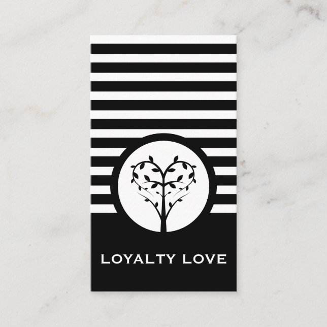 Striped Chic Loyalty Tree Treuekarte (Vorderseite)