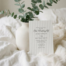 Striped Country Club Style Sage Hochzeit