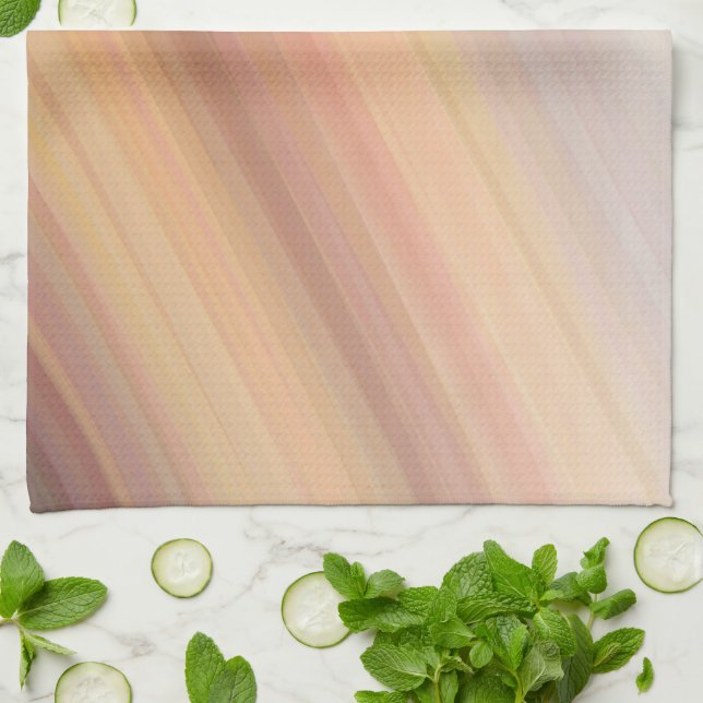 Striped earth tone gradient geschirrtuch (Gefaltet)
