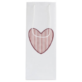 Striped Heart Geschenktüte Für Weinflaschen