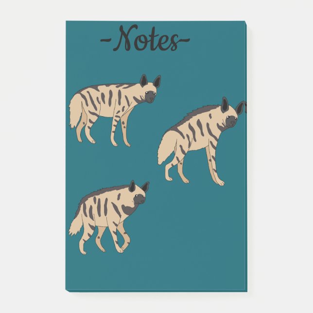 Striped Hyenas Post-it Klebezettel (Vorderseite)