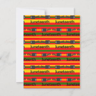 Striped Juneteenth Mitteilungskarte