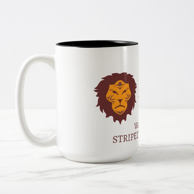 Striped Lion 15 oz Tasse - Logo (Links)