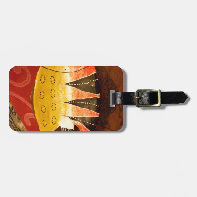 Striped Sensation Tiger Barb Fish Art Print Gepäckanhänger (Vorderseite horizontal)