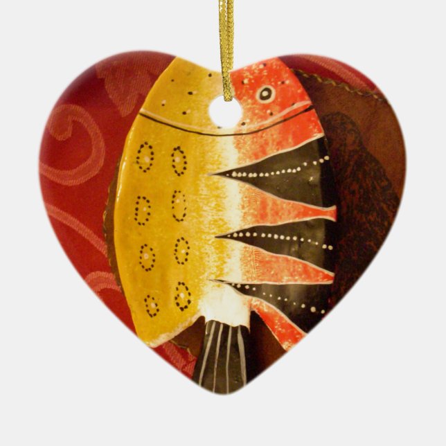 Striped Sensation Tiger Barb Fish Art Print Keramikornament (Vorne)