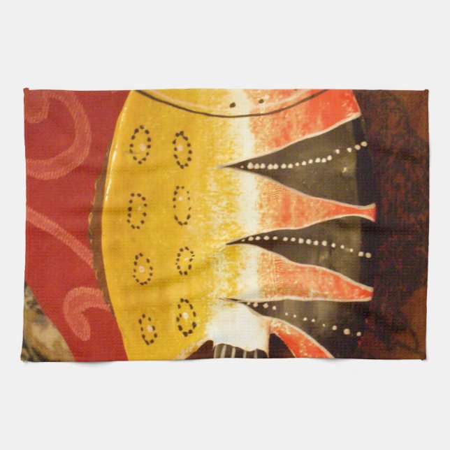 Striped Sensation Tiger Barb Fish Art Print Küchentuch (Horizontal)